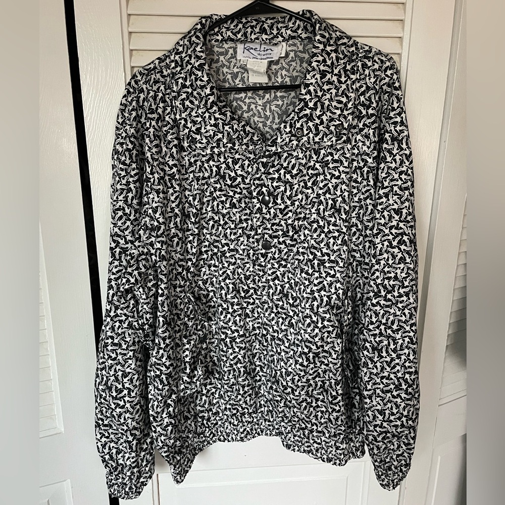Vintage Kaelin Ski Print Windbreaker!
